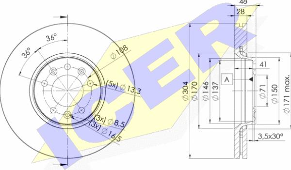 Icer 78BD4755-2 - Kočioni disk www.molydon.hr