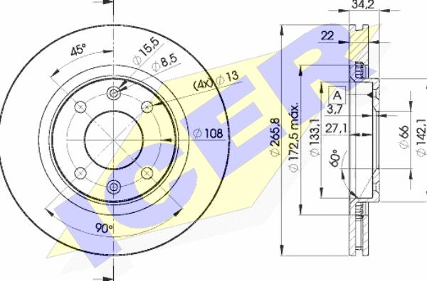 Icer 78BD4750-2 - Kočioni disk www.molydon.hr