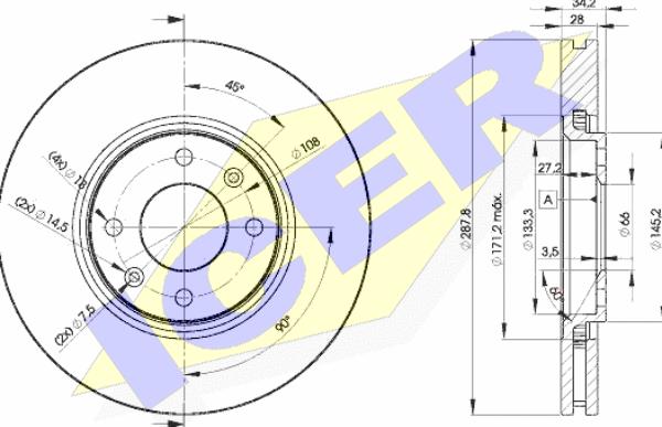 Icer 78BD4753-2 - Kočioni disk www.molydon.hr