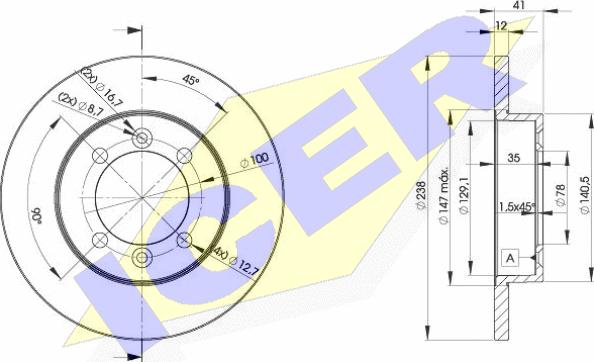 Icer 78BD4706-2 - Kočioni disk www.molydon.hr