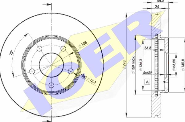 Icer 78BD5980-2 - Kočioni disk www.molydon.hr