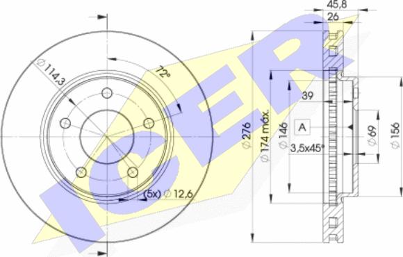 Icer 78BD5923-2 - Kočioni disk www.molydon.hr