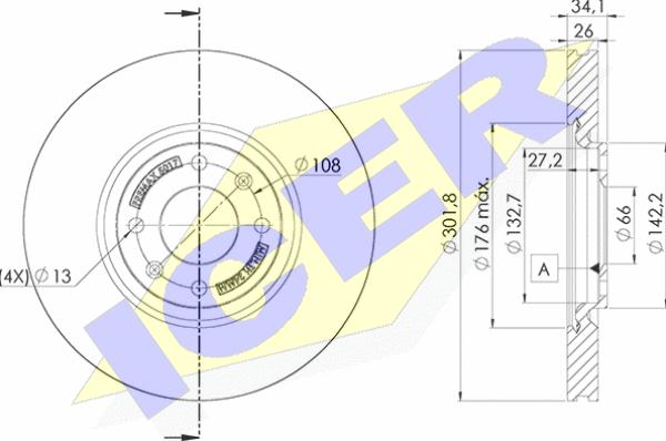 Icer 78BD5017-2 - Kočioni disk www.molydon.hr