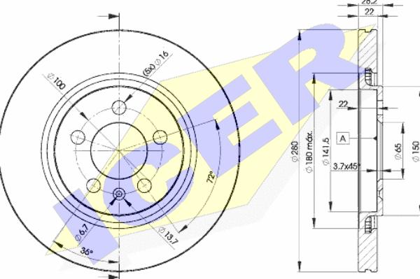 Icer 78BD5031-2 - Kočioni disk www.molydon.hr