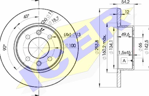 Icer 78BD5166-2 - Kočioni disk www.molydon.hr