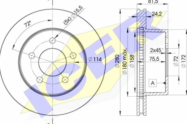 Icer 78BD5115-1 - Kočioni disk www.molydon.hr