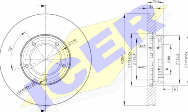 Icer 78BD5180-2 - Kočioni disk www.molydon.hr