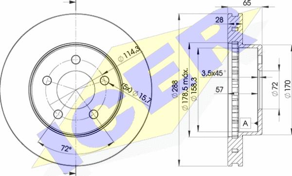 Icer 78BD5121-2 - Kočioni disk www.molydon.hr