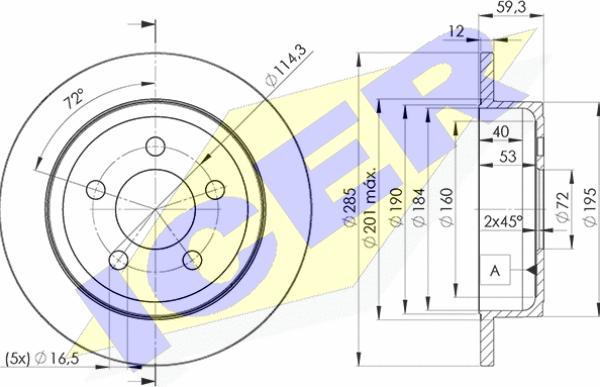 Icer 78BD5122-2 - Kočioni disk www.molydon.hr