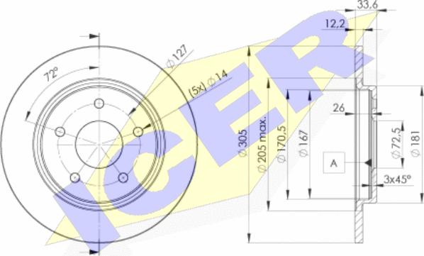 Icer 78BD5173-2 - Kočioni disk www.molydon.hr