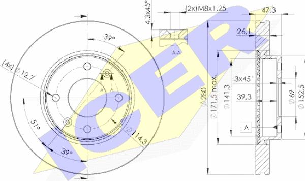 Icer 78BD5172-2 - Kočioni disk www.molydon.hr