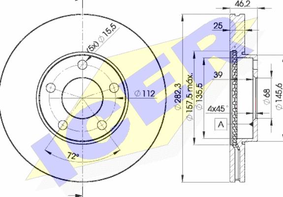 Icer 78BD5306-2 - Kočioni disk www.molydon.hr