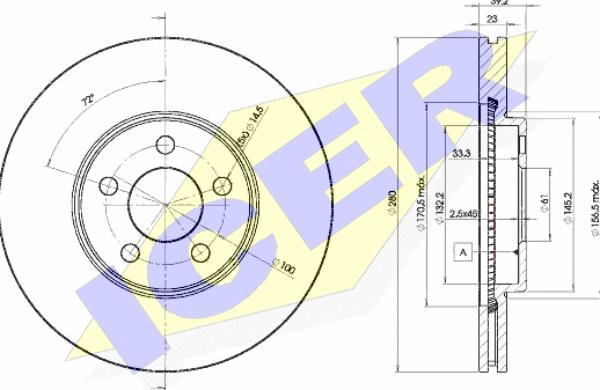 Icer 78BD5300-2 - Kočioni disk www.molydon.hr