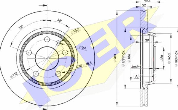 Icer 78BD5301-2 - Kočioni disk www.molydon.hr