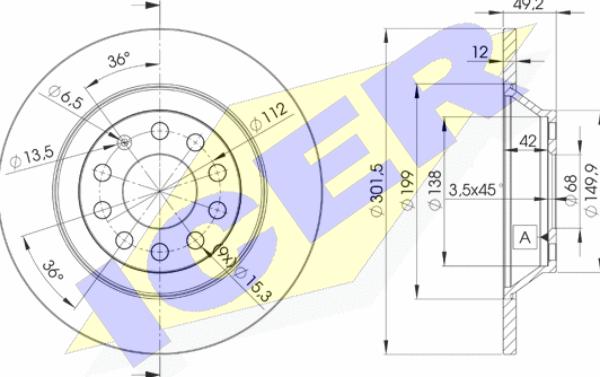 Icer 78BD5313-2 - Kočioni disk www.molydon.hr