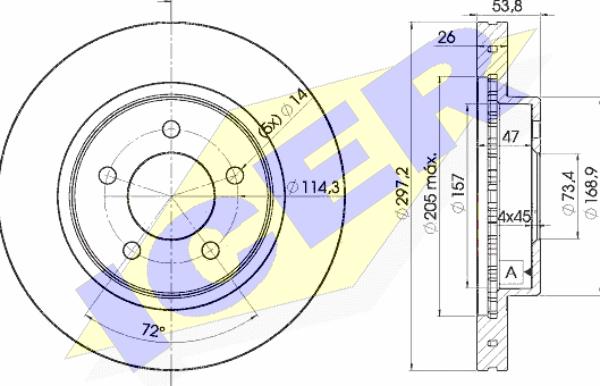 Icer 78BD5386-2 - Kočioni disk www.molydon.hr