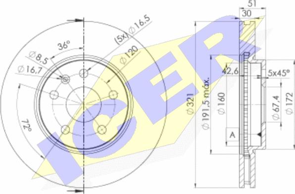 Icer 78BD5387-2 - Kočioni disk www.molydon.hr