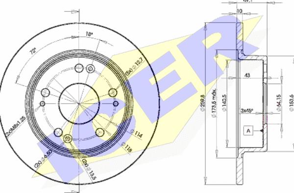 Icer 78BD5252-2 - Kočioni disk www.molydon.hr