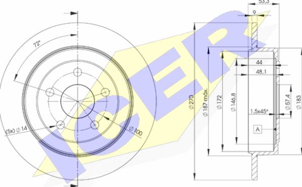 Icer 78BD6433-2 - Kočioni disk www.molydon.hr