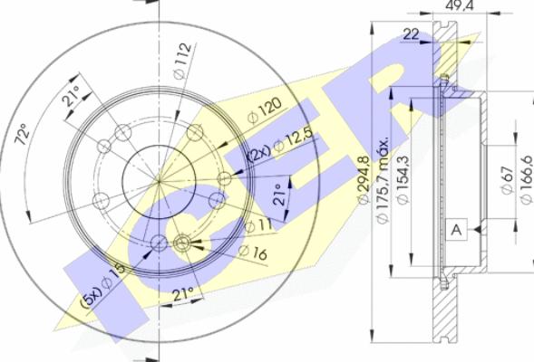 Icer 78BD6471-2 - Kočioni disk www.molydon.hr