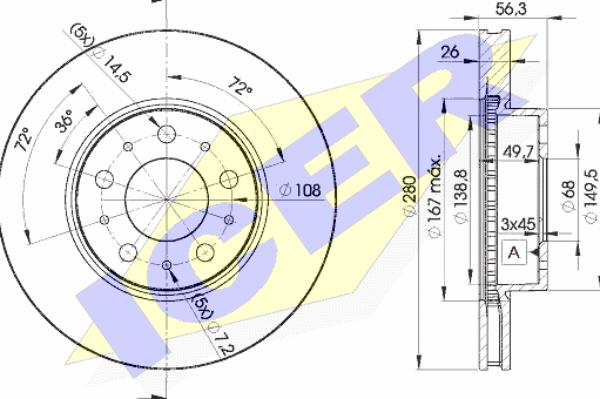 Icer 78BD6567-2 - Kočioni disk www.molydon.hr