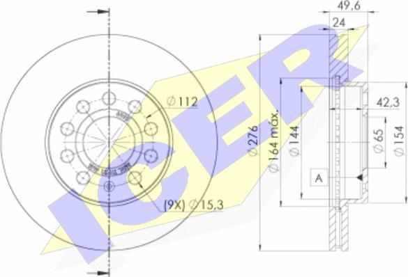 Icer 78BD6095-2 - Kočioni disk www.molydon.hr