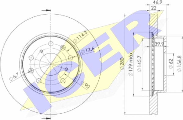 Icer 78BD6041-2 - Kočioni disk www.molydon.hr