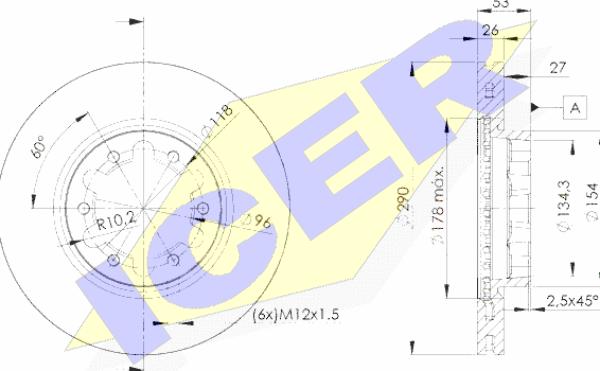 Icer 78BD6031-2 - Kočioni disk www.molydon.hr