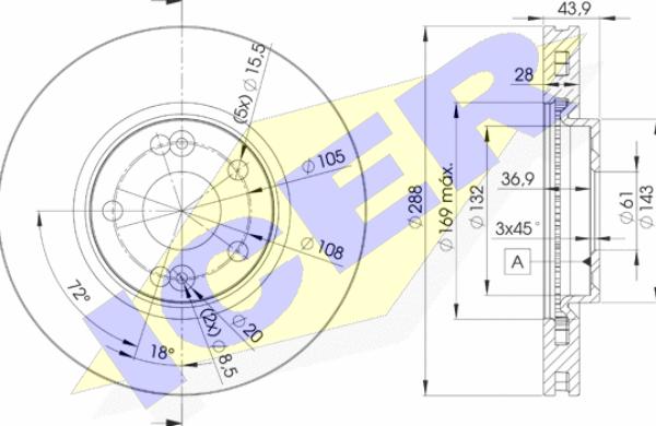 Icer 78BD6029-2 - Kočioni disk www.molydon.hr