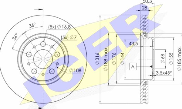 Icer 78BD6074-2 - Kočioni disk www.molydon.hr