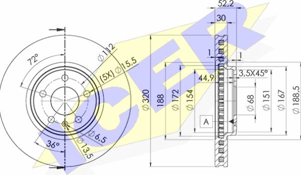 Icer 78BD6076-2 - Kočioni disk www.molydon.hr