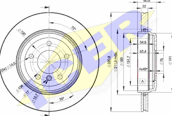 Icer 78BD6073-2 - Kočioni disk www.molydon.hr