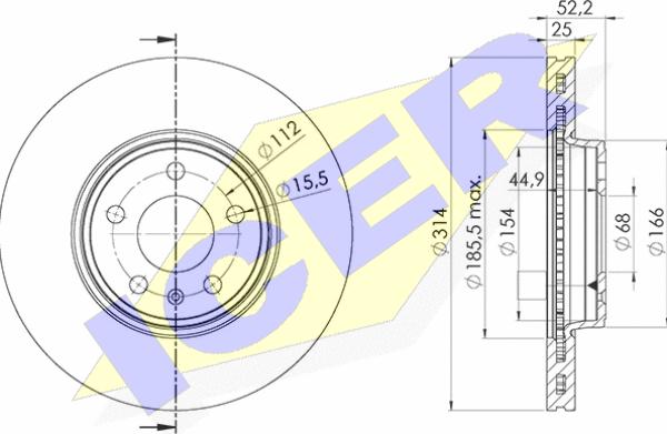 Icer 78BD6077-2 - Kočioni disk www.molydon.hr