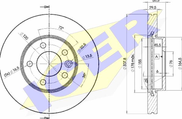 Icer 78BD6153-2 - Kočioni disk www.molydon.hr