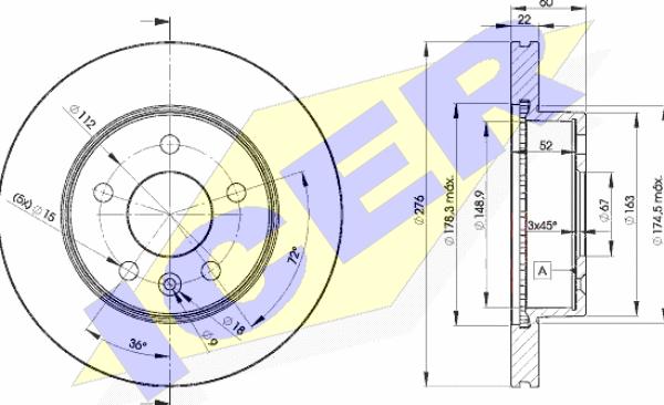 Icer 78BD6380-2 - Kočioni disk www.molydon.hr