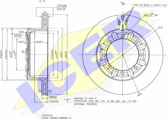 Icer 78BD6330-1 - Kočioni disk www.molydon.hr