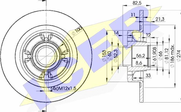 Icer 78BD6328-1 - Kočioni disk www.molydon.hr