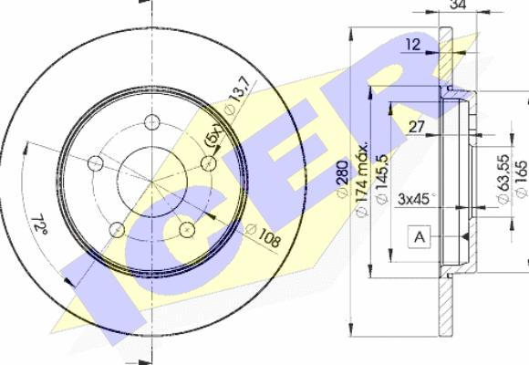 Icer 78BD6768-2 - Kočioni disk www.molydon.hr