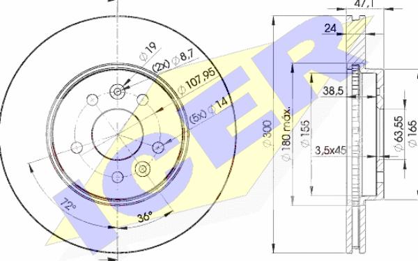 Icer 78BD6767-2 - Kočioni disk www.molydon.hr