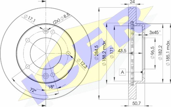 Icer 78BD0008-2 - Kočioni disk www.molydon.hr