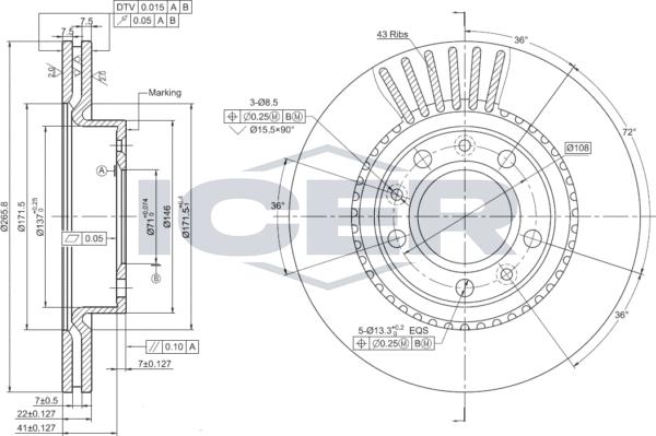 Icer 78BD0037-2 - Kočioni disk www.molydon.hr