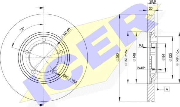 Icer 78BD0100-2 - Kočioni disk www.molydon.hr