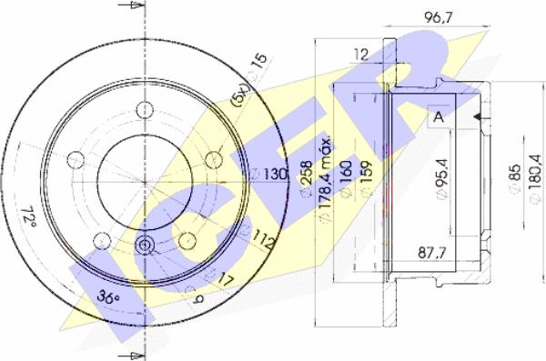 Icer 78BD0184-1 - Kočioni disk www.molydon.hr