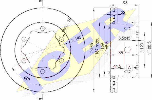 Icer 78BD0185-1 - Kočioni disk www.molydon.hr