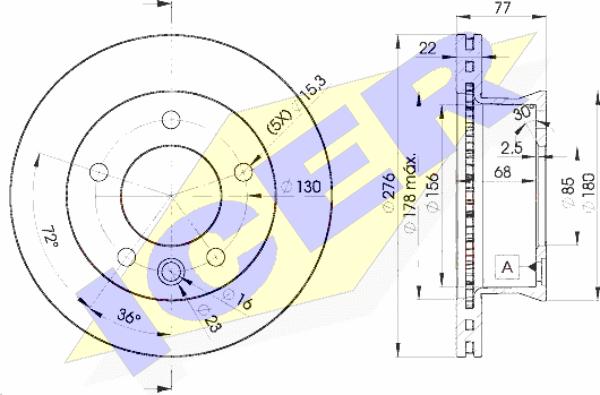 Icer 78BD0186-1 - Kočioni disk www.molydon.hr