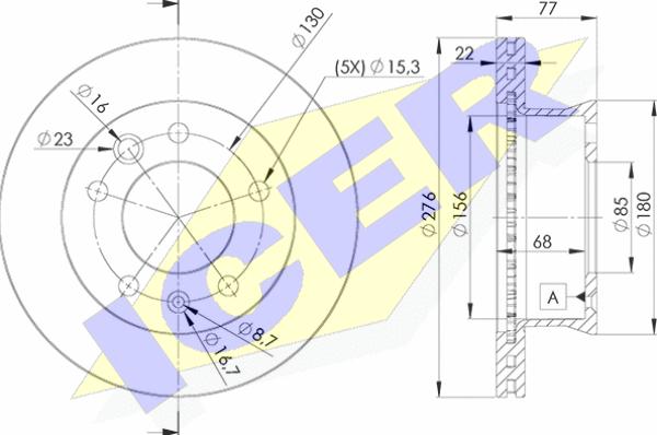 Icer 78BD0181-1 - Kočioni disk www.molydon.hr