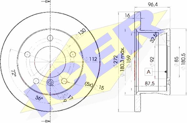 Icer 78BD0183-1 - Kočioni disk www.molydon.hr