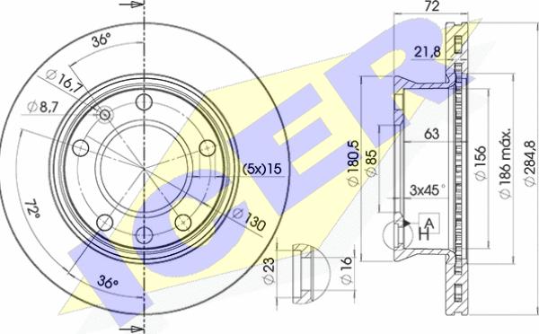 Icer 78BD0187-1 - Kočioni disk www.molydon.hr