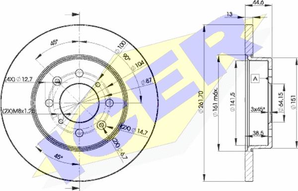 Icer 78BD0841-2 - Kočioni disk www.molydon.hr