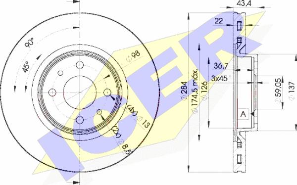 Icer 78BD0356-2 - Kočioni disk www.molydon.hr